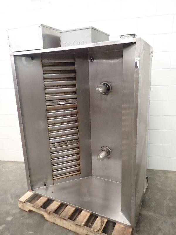 lot 13 image: Captiveaire 60in Wide Stainless Hood w Fire Suppression System
