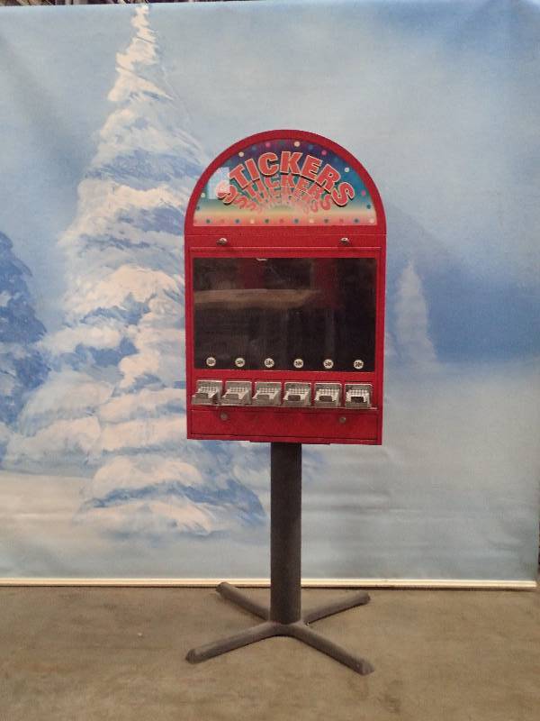 lot 16 image: 6 Stack Sticker Machine w Stand