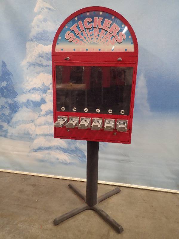 lot 17 image: 6 Stack Sticker Machine w Stand