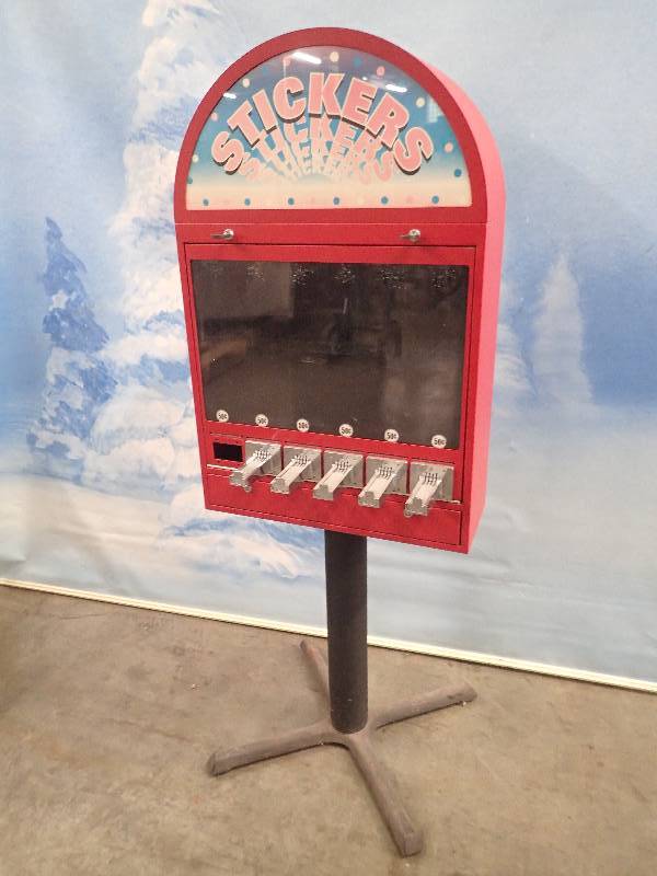 lot 22 image: 6 Stack Sticker Machine w Stand