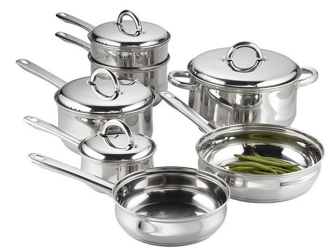 lot 91 image: Alcove 11-Pc. Stainless Steel Cookware Set