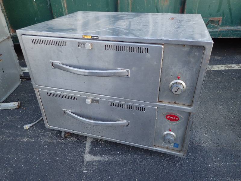 lot 128 image: Wells 2 Drawer ChipBun Warmer