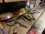 Contents of work bench- tools/ hardware/misc