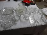 Lot of pressed glass & glassware