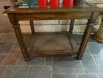 Wood & glass end table