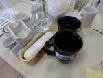 Coffee mugs, kitchen ware, serving pieces