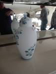 Italian glass lidded urn