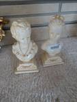 Pair of victorian bust book ends