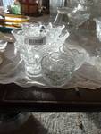 14 various handled glass punch cups