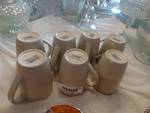 Set of 7 crockware coffee mugs