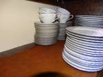 76 pieces Gold Standard Silver rimmed fine china