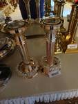 Pair of silverplate candle sticks