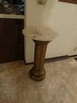 Pedestal w/ marble like removable base & top