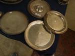 4 silverplate serving trays