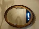 Antique wood framed wall mirror