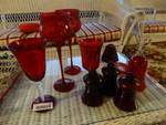 Lot of red glass