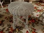 Wicker vanity stool