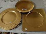 Lot of various size plastic serving trays