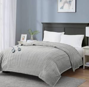 lot 340080 image: Electric Blanket Queen Size with Dual Control, Soft Fleece, Large Bed Sized Heated Blankets, Machine Washable, Pre-Heat, 20 Heating Levels & 10 Hours Auto Off, UL Certified  84x90 Inch