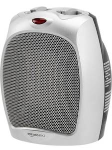 lot 340082 image: 1500W Ceramic Personal Heater with Adjustable Thermostat, Silver