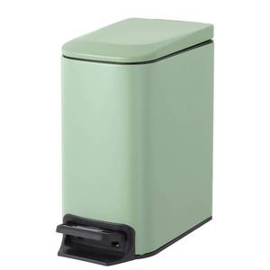 lot 340090 image: Cesun Small Bathroom Trash Can with Lid Soft Close, Step Pedal, 6 Liter  1.6 Gallon Stainless Steel Garbage Can with Removable Inner Bucket, Anti-Fingerprint Finish (Matt Green)