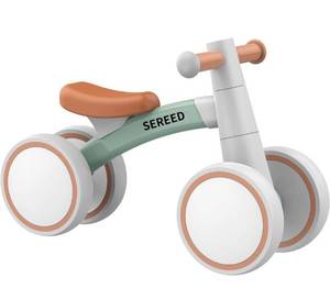 lot 340112 image: SEREED Baby Balance Bike for 1 Year Old Boys Girls 12-24 Month Toddler Balance Bike, 4 Wheels Toddler First Bike, First Birthday Gifts
