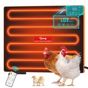 lot 340117 image: Toozey Chicken Coop Heater, Radiant Heat Chicken Heater with Adjustable Temperature and Cycle Timer, 200 Watts Quick Heater for Chicken Coop with Thermostat, Safer Than Brooder Lamp, 16.9x13