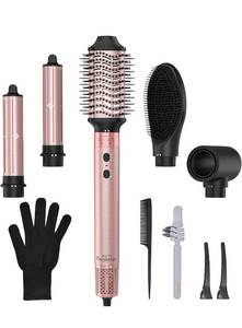 lot 440093 image: $$ Brightup Air Styler, Professional Hair Dryer Brush with 110,000 RPM High-Speed Negative Ionic Blow Dryer, Auto Wrap Curlers, Multi Hair Styler for Fast Drying Styling Curling Straightening Volumizing