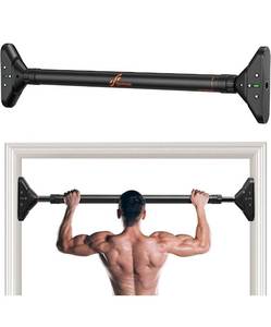 lot 440094 image: Sportneer Pull Up Bar Strength Training Chin up Bar without Screws - Adjustable 29.5-37 Width Locking Mechanism Pull-up Bar for Doorway - Max Load 440lbs for Home Gym Upper Body Workout, Non-slip