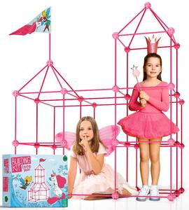 lot 440114 image: LUDDIGEKKI Fort Building kit - 183 pcs Building Toy, STEM Toy for 5, 6, 7, 8, 9, 10, 11, 12 Years Old Boys & Girls, Creative Builder Set, Indoor & Outdoor, Kids Tent, Play Tent, forts