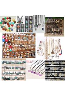 lot 440130 image: 60 Pcs Random Mixed Jewelry, Mystery Surprise Bag, Including Differernt Style Earrings Rings Bracelets or Necklaces Anniversary Christmas Birthday Mothers Day Womens Day Gifts Wholesale MEH