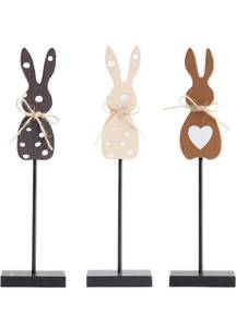 lot 440131 image: 3 PcsSet Easter Bunny Decor Freestanding Easter Table Decor with Removable Base Tray Decorations Easter Easter Home Decor Cute Bows Easter Decorations Indoor for Living Room, Bedroom, Office Desktop