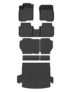 lot 140106 image: $$ Floor & Rear Backrest Mats  Cargo Liner for 2020-2022 Honda CR-V, All Weather Protection, 8pcs FloorLiner Combo Set