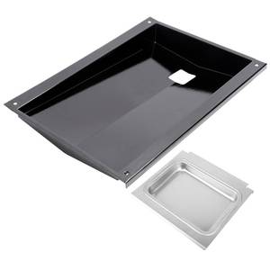 lot 240101 image: QuliMetal Grease Tray with Catch Pan for Weber Genesis 300 Series Gas Grills with Front Control Knob (2011-2016), Genesis E310, Genesis E320 E330 Drip Pans Replace Weber #62757 Genesis Grease Tray