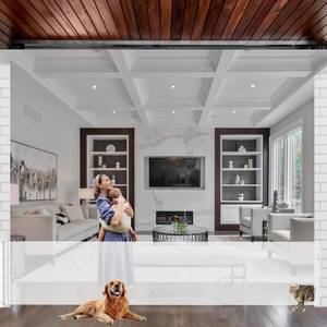 lot 140135 image: SHYUJAJIE Retractable Baby Gate, 44 Tall, Extends up to 120 Wide, Mesh Child Safety Baby Gates Dog Gate for Stairs, Doorways, Hallways, Indoor, Outdoor (White, 120 inch)