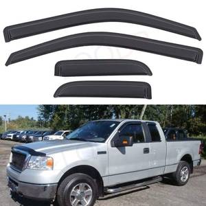 lot 140141 image: LQQDP Set of 4 FrontRear Smoke Sun Rain Guard Outside Mount Tape-On Acrylic Window Visors Compatible with 04-14 F-150 SuperExtended Cab with Half Size Suicide Back Doors