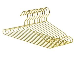 lot 230058 image: Nature Smile17.7 inches Gold Metal Coat Hangers, Space Saving Wire Hangers, Metal Clothes Hangers, Standard Suit Hangers Ideal for Everyday Use,8 Pack, Gold