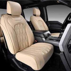 lot 350097 image: Retails $160 Coverado Car Seat Covers Fullset, Leather F150 Seat Covers for Cars SUV Pick-up Truck Fit for 2015-2023 F150 and 2017-2023 F250 F350 F450(Beige)