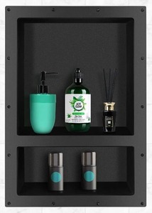 lot 440105 image: Suteck Rectangle Shower Niche, Shower Shelf,Niche Shower Ready to Tile Niche for Shower Bathroom Storage Niche Tile Recessed Shower Shelf