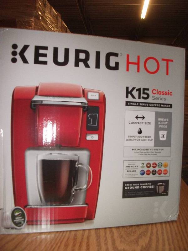 lot 3279 image: Keurig K15 Single-Serve K-Cup Pod Coffee Maker