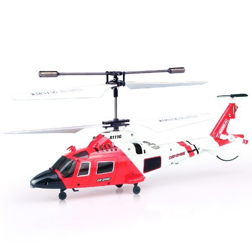 lot 3269 image: PRICE PEELER SPECIAL Syma S111G 3.5 Channel RC Helicopter with Gyro
