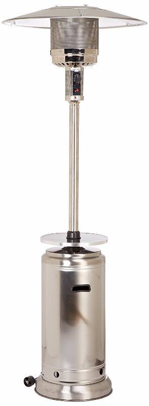 lot 3343 image: Fire Sense Stainless Steel Standard Series Patio Heater with Adjustable Table (IN BOX)