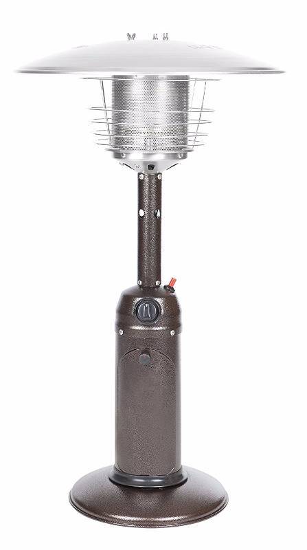 lot 3344 image: Fire Sense 61322 Hammer Tone Table Top Patio Heater (IN BOX)