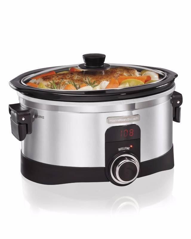 lot 3285 image: Hamilton Beach 33564 IntelliTime Slow Cooker, 6-Quart
