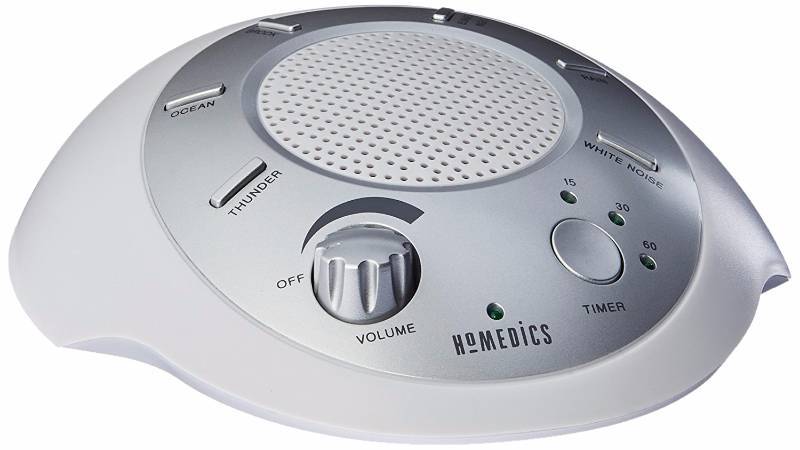 lot 3303 image: HoMedics, White Noise Machine, Sleep Sound Machine with 6 Nature Sounds and Time