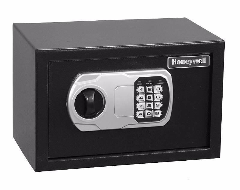 lot 3313 image: Honeywell 5101 Steel Security Safe with Digital Lock, 0.31-Cubic Feet, Black