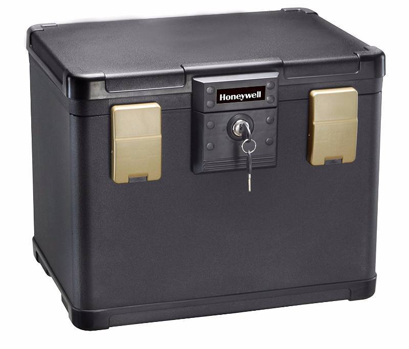 lot 3315 image: Honeywell 30 Minute Fire Safe Waterproof Filing Safe Box Chest fits Letter and A4 Files, Medium, 1106
