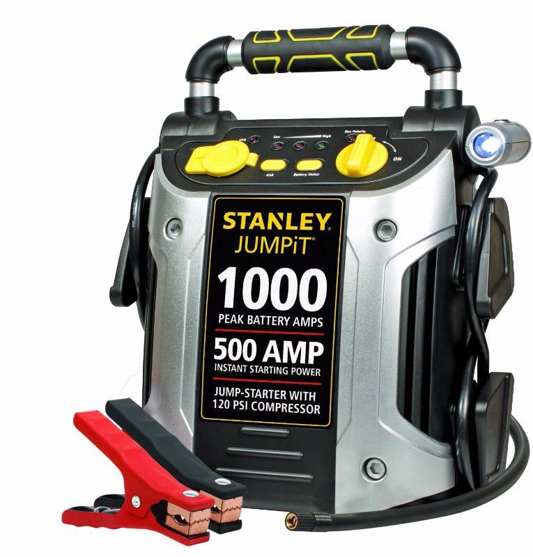 lot 3331 image: STANLEY J5C09 Jump Starter 1000 Peak500 Instant Amps, 120 PSI Air Compressor
