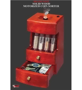 lot 3326 image: View largerMAGNIF 6900 DELUXE VALET SOLID WOOD MOTORIZED COIN SORTER