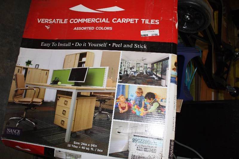 lot 2756 image: Versatile Carpet Tiles  40 Sq Ft